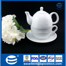 Цвет / коробка подарка упаковка один человек использование высокий белый фарфор чай горшок cup комплект с логотипом